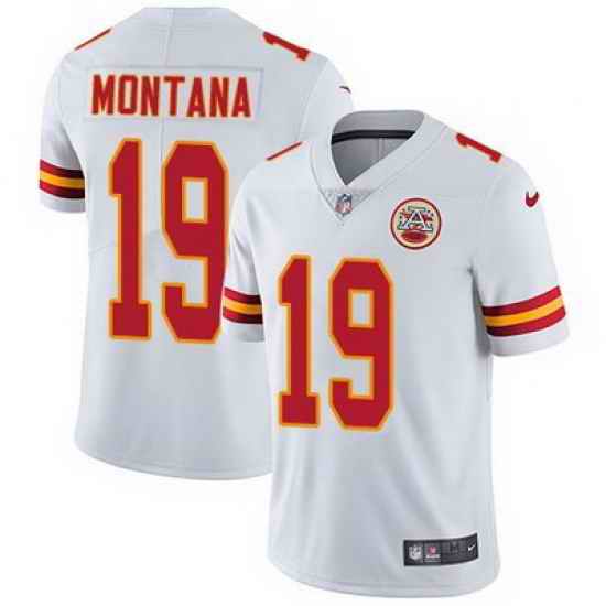 Nike Chiefs #19 Joe Montana White Mens Stitched NFL Vapor Untouchable Limited Jersey